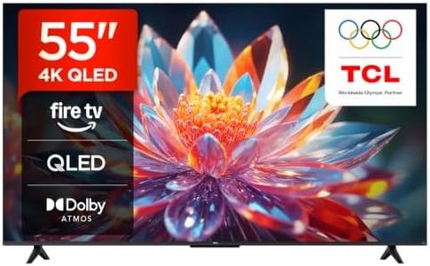 TCL 55T6C-UK 55 Inch QLED 4K HDR TV, Fire TV (Smart TV with Dolby Vision & Atmos, HDR10+, Press & Ask Alexa, 2025 Model)