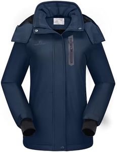 CAMEL CROWN Women's Ski Jacket Waterproof Warm Winter Snow Coat Hooded Mountain Outdoor Windbreaker Windproof Jacket S