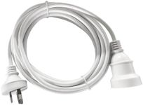 8Ware AU Male to Female Main Power Extension Cable, 3 m Length, White