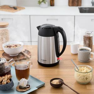Bosch DesignLine Stainless Steel Cordless Kettle 1.7L – Silver & Black