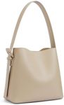 BOSTANTEN Bucket Bag Vegan Leather Shoulder Purses for Women Trendy Adjustable Strap, Khaki