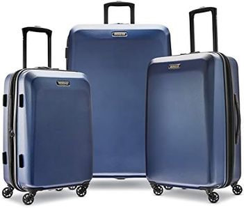 American Tourister Moonlight Hardside Expandable Luggage with Spinner Wheels, Navy, 3-Piece Set (21/24/28), American Tourister Moonlight Hardside