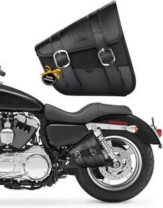 KEMIMOTO Motorcycle Swingarm Bag Left Side Tool Bag Swing Arm Bags 4L Fit for Sportster Street Rebel 300 500 Synthetic Leather