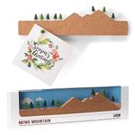 Monkey Business Memo Mountain Cork Board Strip - Corkboard Pin Board with Mountain Scene Pushpins, Office Accessories, Cute Cork Boards for Walls