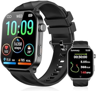 Smart Watch for Men, 2.01'' GPS Fitness Tracker with Bluetooth Calls, Black