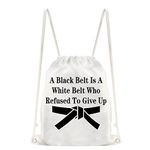 JYTAPP Martial Arts Drawstring Bags Tae Kwon Do Gifts Black Belt Karate Gifts Jiu Jitsu Gifts Taekwondo Gym Drawstring Backpack for Karate Fitness Gifts,BEIGE