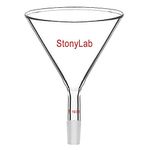 StonyLab Glass Short Stem Powder Funnel with 100 mm Top O.D. and 19/22 Inner Joint Filter Funnel Glass Funnel