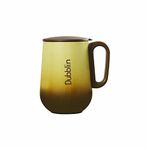 DUBBLIN Rugby Stainless Steel Unbreakable Tea Coffee Mug Double Wall Insulated with Handle and Lid, Wide Mouth Mug Keeps Beverages Hot & Cold 270 ML Brown