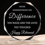 Happy Retirement Gifts for Men Women Never Understand the Difference You Made Keepsake and Paperweight Retirement Plaque Inspirational Gifts for Retired Teacher Police Firefighter Nurse (Novel Style)