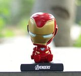 Trunkin IM Bobblehead Action Figure | Bobble Head Ironman for Cars Desk Table Superhero Figure