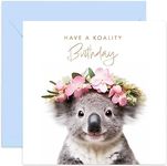 Old English Co. Cute Koala Bear Koality Birthday Card for Her - Fun Koala Happy Birthday Greeting Card for Women - Cute Animal Birthday Cards for Sister, Mum, Daughter | Blank Inside with Envelope…