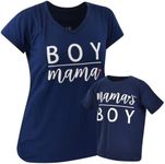 Unique Baby Boy Mama Matching Mommy and Me Outfits Mom Daughter Shirts Mothers Day Outfits Mama Mini Clothing, Blue