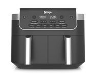 Ninja® 8‑Qt DualZone™ Air Fryer with 2 Independent Baskets, Smart Finish, Match Cook, 6‑in‑1 Family‑Size Cooking, DZ801C (Canadian Version)