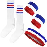 5 Pieces Red White and Blue Sweatba