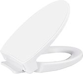 Heavy Duty Traditional SoftClose Elongated Toilet Seat Compatible with TOTO Toilet Seat Replaceable for TOTO SS114/SS113/SS154, 2 Choice of Mounting Seat Hardware Will Never Loosen, Oval, White