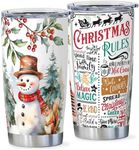 Christmas Tumbler with Lid Snowman 