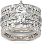 Jeulia 2 Carat 3PC Wedding Ring Set