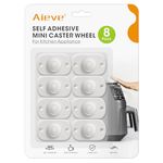 Aieve Appliance Wheels for Kitchen Appliances, 8 Pack Appliance Slider, Self Adhesive Mini Caster Wheels, 360 Degree Swivel Wheels for Moving Coffee Maker, Cooker, Air Fryer