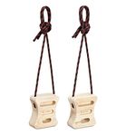 Navaris Rock Climbing Fingerboards - Set of 2X Wooden Hangboard Fingerboard Hanging Block for Training Fingers, Rock Climbers - Bouldering Hang Blocks