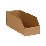 Aviditi BINMT412K Open Top Bin Boxes, 4-Inch X 12-Inch X 4-1/2-Inch, Kraft (Pack of 50)