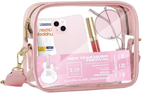 Movker Clear Bag Stadium Approved Clear Purse with Adjustable Strap Clear Purse for Women Stadium for Concert Sports Events
