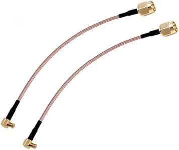 DHT Electronics RF coaxial coax cable assembly SMA male to MCX male right angle 6''