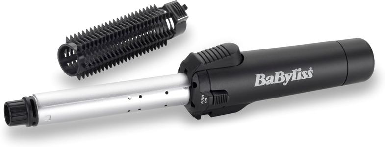 BaByliss Cordless Gas Hair Curler & Brush – 19mm Ceramic, Black