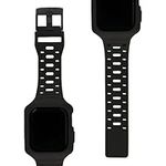 URBAN ARMOR GEAR Rip Curl x UAG Compatible with Apple Watch Band 45mm with Watch Case for iWatch Series 9/8/7 Huntington Black, Silicone Tatical Waterproof Surfing Adjustable Replacement Watch Strap