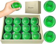 HANKLENSS Soft Baseballs Foam Baseballs for Kids 12 Pack -Practice Baseballs for Kids Teenager Players T-Ball Baseball Training Balls, Perfect for Beginners (Green)