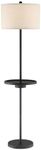 Lite Source Tungsten 62" Tray Table Floor Lamp with Outlet and USB