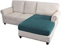 H.VERSAILTEX Sectional Couch Covers 1 Piece Chaise Slipcover L Shape Separate Cushion Couch Chaise Cover for Both Left/Right Sectional Couch (Seat Only: 1 Chaise, Deep Teal)