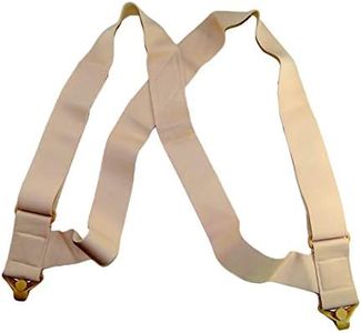 Holdup Hip-Clip Style Under-Ups Suspenders for Men with the Patented Composite Plastic Gripper Clasps, Tan 2"