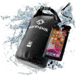 Earth Pak -Waterproof Dry Bag - Roll Top Dry Sack Keeps Gear Dry for Boating, Hiking, Camping and Fishing with Waterproof Phone Case (Black, 40L)