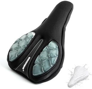 Bike Seat Cusion,Comfort Memory Foam+Gel Shock Aborption Bike Seat Cover for Mountain & Road Bikes & Stationary Bikes Man and Women (Small -Gray)