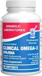 Omega 3 Fish Oil 1200 mg - Clinical DHA EPA Omega 3 Supplement with Burpless Fish Oil Brain Heart & Overall Health - Molecularly Distilled for Purity - Certified Sustainably Sourced (Orange Flavored)