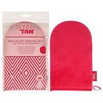 Skinny Tan Dual-Use Double Sided Luxury Tanning Mitt Applicator - Tan Mitt for Streak Free Fake Tan, Super Soft, Reusable & Washable - Use with Skinny Tan Body Lotions, Moisturiser & Mousse