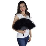 Zucker Feather (TM) - Marabou Feather Fan - Black