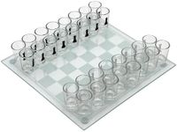 Recreational Chess Set with Glasses Drinking Strategy Alcohol Game