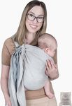 Baby Sling and Ring Sling 100% Cotton Muslin Infant Carrier, Ring Sling Baby Carrier Front and Chest Newborn Carrier Baby Carrier Wrap, Toddler Carrier (Beige)