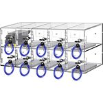 VEVOR Cell Phone Storage Locker, 10 Slots Acrylic Material with Door Locks and Keys, Wall-Mounted Cabinet Pocket Office Classroom Gym Box, Clear