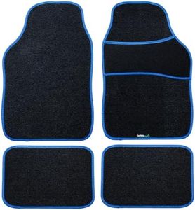 CarMats.co.uk Universal Car Mats - Carpet Right Hand Drive Car Floor Mats (Blue Trim)