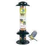 RSPB Squirrel Buster Bird Feeder - 100% Squirrel Proof Bird Feeder UK Supports RSPB Conservation - Easy Clean Bird Feeder for Small Birds, Green