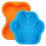 wooyaya 2Pcs Silicone Dog Birthday Cake Pans, Bone Shape, 8 Inch