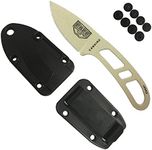 ESEE Authentic Candiru Tactical Survival Knife - Molded Sheath Belt Clip Plate (Desert Tan Blade, Black Molded Sheath)