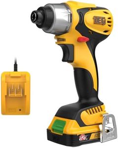 12V Cordless Impact Driver Kit, DEGLASERS 1/4-inch Hex,4 Speed Brushless Impact Drill/Driver Set with LED Light, Battery and Charger Included