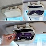 KANISYA Universal Car Visor Sunglasses Case Holder, Plastic Eyeglasses Clip Storage Case Holder Organizer, Sun Visor with Hidden Magnetic Car Sunglasses Organizer Suit for All The Vehicle Models