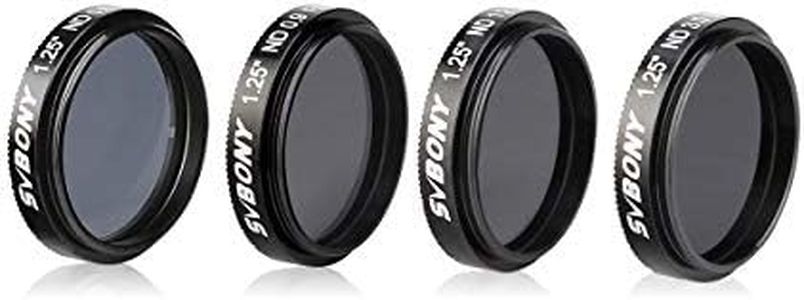 SVBONY SV139 Telescope Filter Moon Filter Kit 1.25 inch ND4 ND8 ND16 ND1000 for Telescope Eyepiece Reduce Overall Brightness