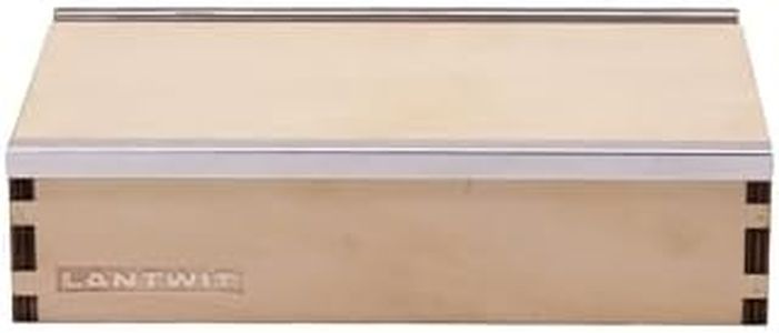 LANTWIT Fingerboard Ramp – Box Curb, Handmade Wood with Steel Coping