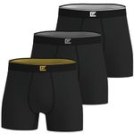 Pierre Calvini Bamboo Boxers Mens - Anti Chafe, Moisture Wicking, Breathable Underwear - Longer Leg Boxer Shorts - No Itchy Labels, Soft Boxer Briefs (3/6-Pack)