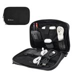 Pelican Electronic Organizer Travel Case - Portable Tech Pouch with Multiple Storage Mesh Pockets for Cables, Chargers, Power Bank, AirPods - Cord Organizer and Airplane Travel Essentials Bag - Black